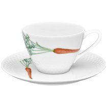 Чашка чайная с блюдцем Noritake "Овощной букет.Морковка" 210мл - Noritake