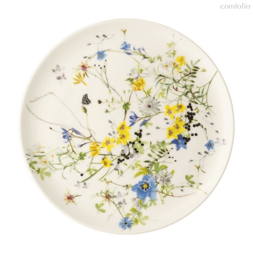 Тарелка десертная Rosenthal Альпийские цветы 18 см, фарфор костяной - Rosenthal