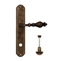 Дверная ручка Venezia Gifestion WC-2 на планке PL02 античная бронза