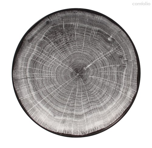 Тарелка круглая 21 cм, серия WOODART, цвет серый - RAK Porcelain