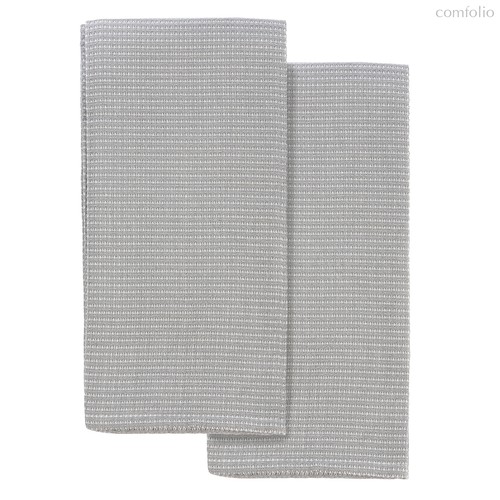 Набор из двух кухонных вафельных полотенец серого цвета из коллекции Essential, 50х70 см - Tkano