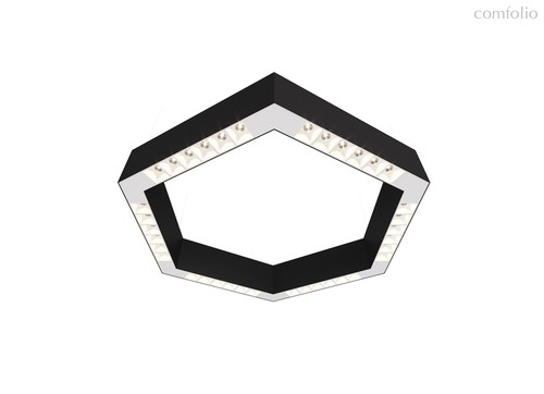 Donolux LED Eye-hex св-к накладной, 36W, 500х433мм, H71,5мм, 2700Lm, 34°, 3000К, IP20, корпус черный, цвет черный - Donolux