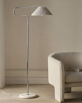 Серебристая напольная лампа Харриет, цвет хром - Louvre Home