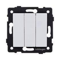 Выключатель 3-клавишный 10А/250В, белый Kollinger REA-S-012WH для Aspekt, Eleganz, Reflex - Kollinger