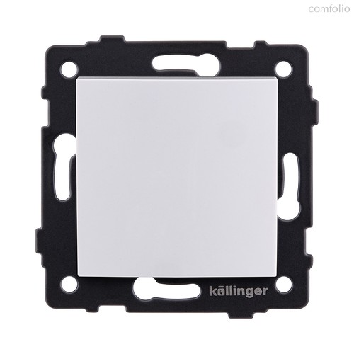Выключатель 1-клавишный перекрестный 10А/250В, изогнутый, белый Kollinger REA-R-006WH для Aspekt, Eleganz, Reflex - Kollinger