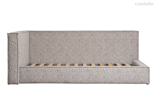 Кровать детская угловая Руна (Runa)-80 с мех шенилл серая Seppia-Ser 117x222x81см - Garda Decor
