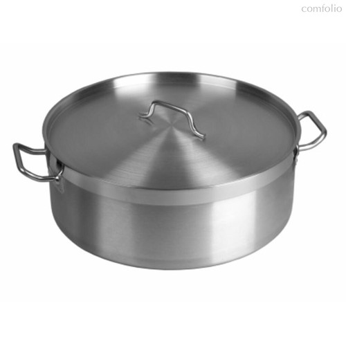 Кастрюля котел 10 л, 32*12 см Kitchen Staff низкий с крышкой нерж. ИНДУКЦИЯ P.L. Proff Cuisine - P.L. Proff Cuisine