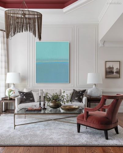 Картина Фелисити в белой раме, цвет желтый - Louvre Home