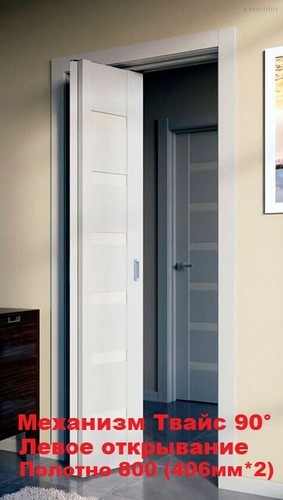 Механизм Твайс (Compack) для дверей книжка - компакт 90°, 406мм (под 800 полотно) L - A-center