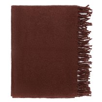 Плед мохеровый шоколадного цвета из коллекции Essential, 130х180 см - Tkano