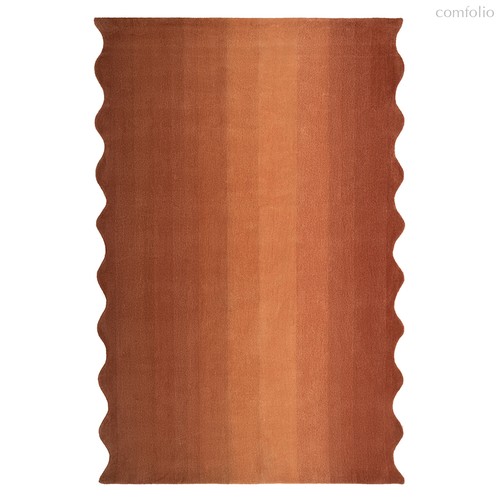 Ковер из шерсти Over Horizon терракотового цвета из коллекции Trendy Ruffles - Tkano