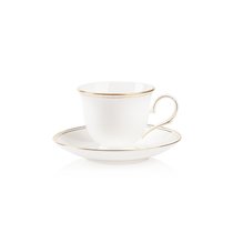 Чашка чайная с блюдцем Lenox "Федеральный,золотой кант" 180мл, цвет белый/золотой - Lenox