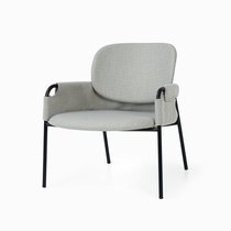 Кресло Claudio Lounge, цвет светло-серый/черный - Cosmo