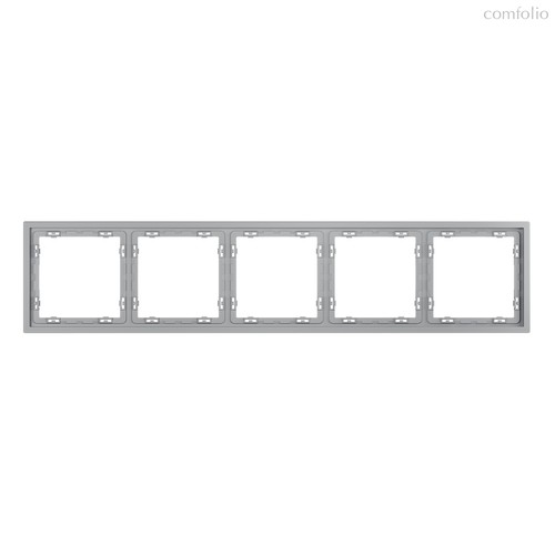 Рамка пластиковая VOLTUM S70 на 5 постов, серый - Voltum