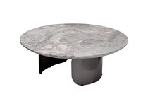Стол журнальный натур. серый мрамор d 95x35см - Garda Decor