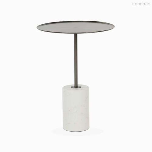 Кофейный столик Brasil 3 диаметр 45, цвет белый/черный - Cosmo