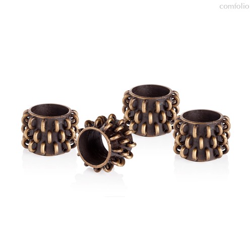 Набор колец для салфеток L’Objet Тулум 6х4 см, латунь, 4 шт, п/к - L’Objet