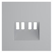 Накладка для розетки акустической 4-местной , S70 серый - Voltum