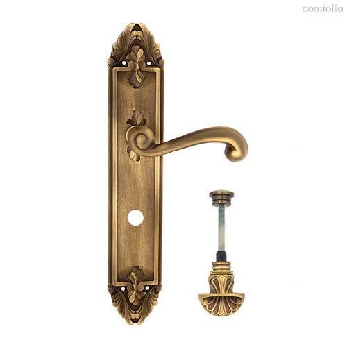 Дверная ручка Venezia Carnevale WC-4 на планке PL90 матовая бронза - Venezia Collezione