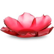 Чаша декоративная Decor de Table Pate de Verre Cristal Мак 18 см, красная, п/к - Decor De Table