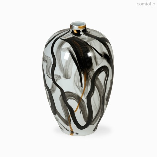 Ваза Rachele I высота 58, цвет белый/черный - Cosmo