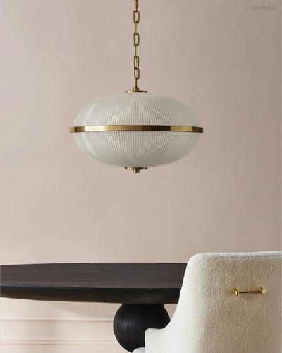 Золотой подвесной светильник Гейбл с прозрачным плафоном - Louvre Home