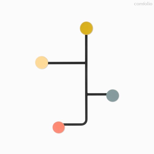 Настенная вешалка Map, цвет разноцветный - Cosmo