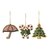 Набор ёлочных украшений Christmas blink из коллекции New Year Essential, 3 шт. - Tkano