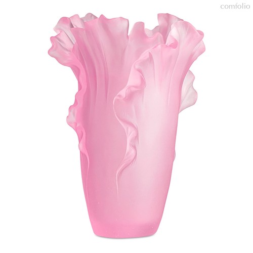 Ваза настольная Decor de Table Pate de Verre Cristal Мак 20 см, хрустальное тесто, розовая, п/к - Decor De Table