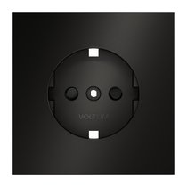 Накладка для розетки с заземлением и защитными шторками, S70 Metal антрацит - Voltum