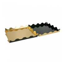 Подложка кондитерская двусторонняя 21*21*2 см, золотая/черная, картон, 50 шт - Garcia De Pou
