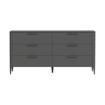Комод Type 6 ящиков ширина 170 см (темно-серый), цвет темно-серый - Ellipse