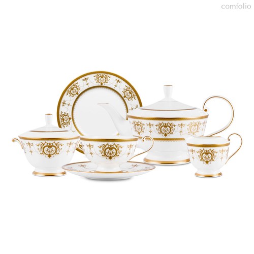 Сервиз чайный Narumi Золотая тиара на 6 персон 21 предмет, фарфор костяной - Narumi