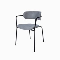 Обеденный стул Pedigree c подлокотниками, цвет серый/черный - Cosmo