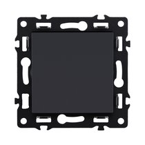 Выключатель кнопочный 1-клавишный 10А/250В, черный Kollinger Asthetik AS-006BK - Kollinger