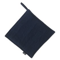 Прихватка из умягченного льна темно-синего цвета Essential, 22х22 см - Tkano