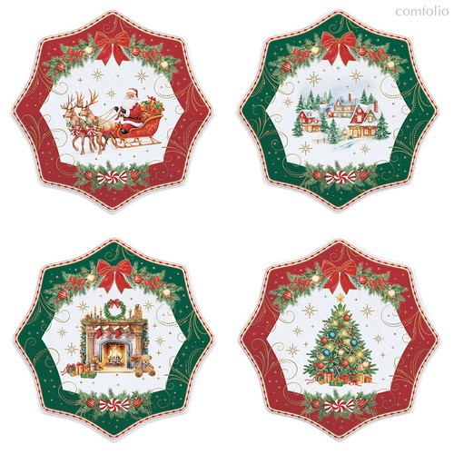 Набор десертных тарелок Christmas Heritage, ?16 см, 4 шт. - Easy life
