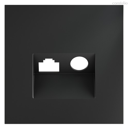 Накладка для розетки TV+RJ45 кат. 6, S70 графит - Voltum