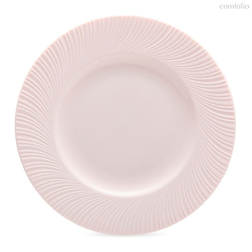 Тарелка закусочная Decor de table Рассвет 20,5 см, рельеф, фарфор, розовая - Decor De Table