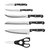 7пр набор ножей Quadra Duo, цвет черный - BergHOFF