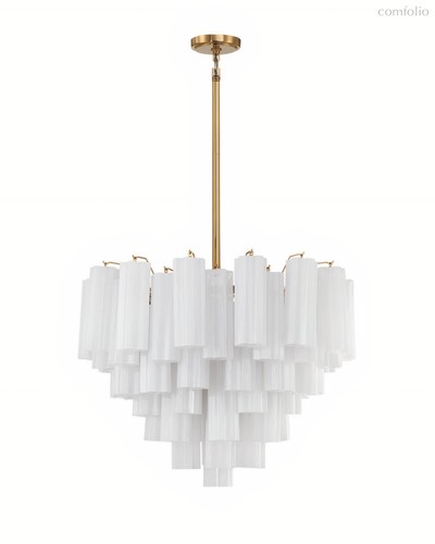 Люстра Толбот c белым стеклом, цвет полированная латунь - Louvre Home