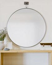 Серебряное настенное зеркало Найт, цвет никель - Louvre Home