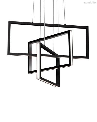 Прямоугольная чёрная люстра Ульрих, цвет черный - Louvre Home