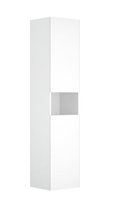 32831970102 STAGELINE Высокий шкаф-пенал, 400x1800x360 mm, 2 дверцы петли справа, 4 стеклянные полочки, с освещением, vulkanit/vulkanit - Keuco