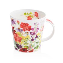 Кружка Dunoon Садовые цветы Кернгорм 480 мл, фарфор костяной, красная - Dunoon