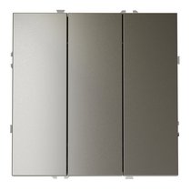 Выключатель встраиваемый VOLTUM S70 трехклавишный 10А, (шелк) - Voltum