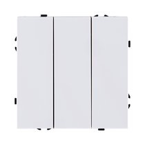 Трехклавишный выключатель 10А/250В Белый глянцевый Kollinger Eclipse EC-710WG - Kollinger