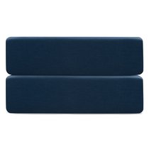 Простыня на резинке темно-синего цвета из коллекции Essential, 160х200х30 см - Tkano
