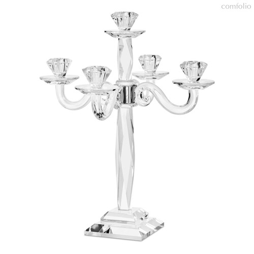 Канделябр на 5 свечей Decor de table Хрустальное вдохновение 43 см, хрусталь, п/к - Decor De Table