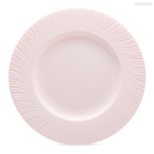 Тарелка обеденная Decor de table Рассвет 27 см, рельеф, фарфор, розовая - Decor De Table